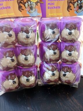 Vintage Looney Tunes Tasmanian Devil Mini Candy Buckets Warner Brothers
